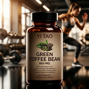 Complément de grains de café vert 800 mg, favorise des niveaux d'énergie sains, soutient la gestion du poids et le métabolisme, non-OGM, 60 capsules - Product Image 4