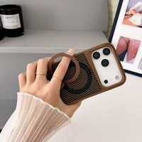 Fundas Magnéticas 360 con Soporte para Teléfono, de TPU y PC, para Todos los Tipos de Teléfono, Venta al por Mayor para iPhone 17 y 17 Pro Max, Funda de Fibra de Carbono