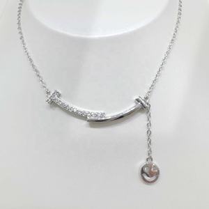 Precio de fábrica, collar personalizado vintage de plata 925 con esmeralda, regalo elegante, colgantes de sonrisa de moda coreana para mujer con circonitas. - Product Image 5