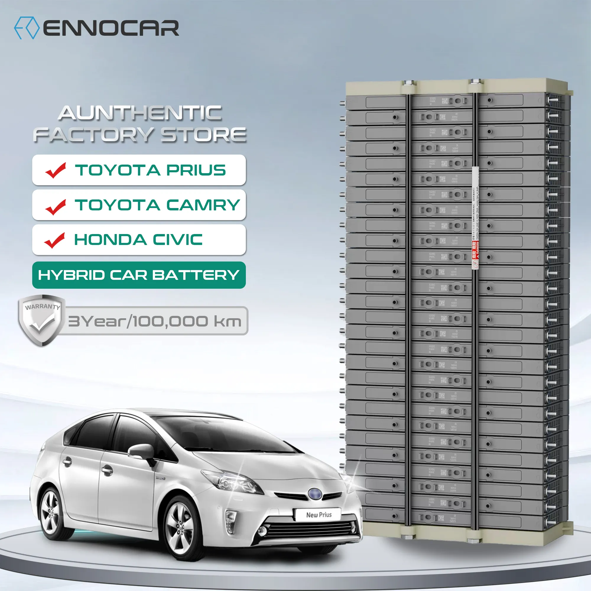 Ni-Mh 7.2V 6500mAh Replacement Hybrid Car Batteries For Toyota Prius Battery Cell