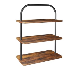Wooden <b>Desktop</b> Storage Rack 3 Tier Solid Wood <b>Shelf</b> For Snacks Cakes Party Table Decorations - Product Image 1