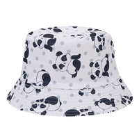 Lindo Sombrero de Pescador con Estampado de Panda de Puntos, Sombrero para el Sol con Estampado de Animal de Dibujos Animados en Azul Claro, Gorra Casual para Playa y Aire Libre para Mujeres, Hombres y Adolescentes