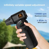 Souffleur turbo haute pression suralimenté, extrême, 130 000 tr/min, mini souffleur d'air comprimé rechargeable, lumière LED, vent à 45 m/s
