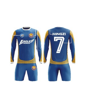 เสื้อฟุตบอลแบบกำหนดเองของอีเกิลวิงส์แขนยาวสำหรับผู้ชายชุดฝึกซ้อมแบบพอดีตัวที่ช่วยระบายความชื้น - Product Image 1