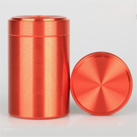 Boîtes rondes en métal hermétiques de 80g mini-paquet de 30g avec bouchons intérieurs et couvercles pour café et thé matcha pour boissons