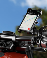 Support de guidon de moto Kewig avec adaptateur à rotule de 1 pouce en aluminium et TPU pour support de téléphone de moto pour la conduite
