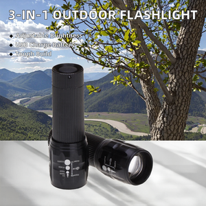 Linterna LED Esencial de 3 Funciones de Aluminio para Camping, Montañismo y Actividades al Aire Libre con Cuerpo de Aleación de Aluminio - Product Image 2