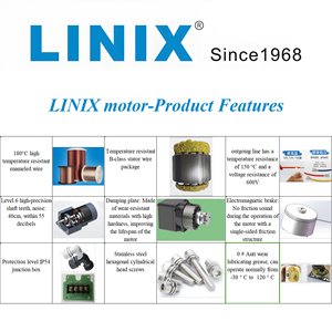 Motore DC Brushless LINIX Tipo <span class=keywords><strong>L</strong></span> 24V 48V 110V 220V 15W 30W 40W 60W 90W 2000RPM per Sistema di Controllo Accessi Intelligente - Product Image 3