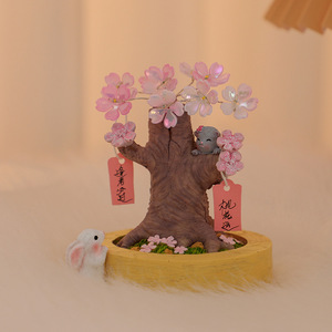 ต้นซากุระเรซิ่นงานฝีมือประดับไฟกลางคืน ของตกแต่งบ้าน ของขวัญวันเกิดสำหรับเด็กผู้หญิง - Product Image 2