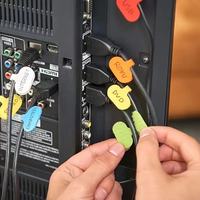 Etiquetas de nailon para cables, etiquetas reutilizables para identificación de cables, marcadores organizadores de cables para escribir, para el hogar y la oficina, muestra gratuita
