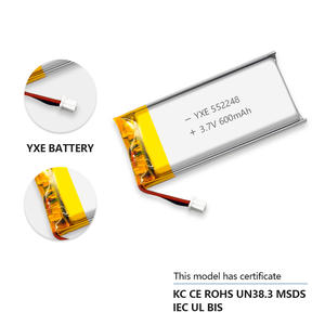 Oem/odm 3.7v/600mah 552248 נטענת מטען ליתיום פולימר גודל קטן ביצועים גבוהים - Product Image 4
