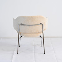 Chaises de salon, de lecture et de café, style nordique moderne, cadre métallique bas, couleur blanche, vente en gros directe d'usine