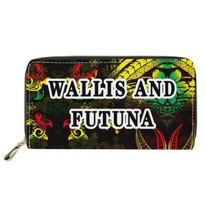 Productos de Venta caliente Impresión bajo demanda Impresión tribal personalizada de Polinesia Wallis y <span class=keywords><strong>Futuna</strong></span> Cartera larga exquisita y elegante - Product Image 2