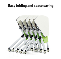 Table de formation pliable moderne, bureau empilable peu encombrant, table pliante multifonction, bureau amovible pour salle de classe