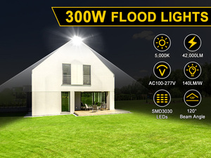 ไฟสปอร์ตไลท์ LED 300W สำหรับงานภายนอกอาคารหรือสวน  ความสว่างสูง ผลิตในสหรัฐอเมริกา - Product Image 6