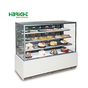 Fabricant professionnel de matériel de restauration 2 à 8 ° Vitrine réfrigérée pour gâteaux C, 4 étagères, réfrigérateur encastrable en acier inoxydable pour boulangerie - Product Image 1