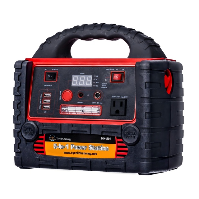 200W Portable Power Station Solar Generator 110V 220V Ac Outlet Type C QC3.0 Port Led Light for Camping Backup Energy Storage
