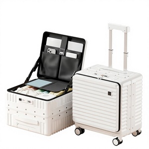 Valise à roulettes compacte en ABS à ouverture latérale, 18 pouces, <span class=keywords><strong>bagage</strong></span> <span class=keywords><strong>cabine</strong></span>, 16 pouces, unisexe, étanche - Product Image 1