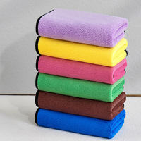 Serviette de nettoyage de voiture de séchage en microfibre de qualité professionnelle double couleurs Coral Fleece 600Gsm 800gsm serviette en microfibre épaisse
