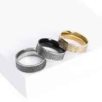Bague brodée de style nordique Odin Salomon, nœud porte-bonheur, tendance 2026, bague puissante pour homme