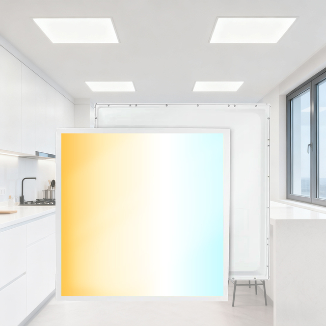 Commercial Modern Ultra Slim LED Panel Light Power&CCT Tunable 2*2FT Dimmable Indoor Ceiling Light for School Hospital and Mall