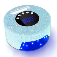 Lampe à ongles UV LED sans fil rechargeable 54W avec strass, séchoir à ongles sans fil, machine de manucure avec base métallique pour salon et domicile