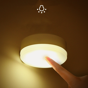 Round <strong>LED</strong> Portable Wardrobe Closet <strong>Light</strong> Mini Magnet Adsorption <strong>Touch</strong> Sensor Round <strong>LED</strong> Night <strong>Light</strong> - Product Image 4