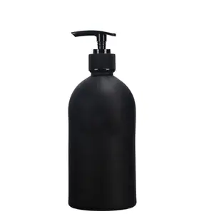 500ml Brown Glass Soap Dispenser Bath Shampoo Bottle Press Pump Lotion Liquid Container Shower Gel Conditioner Storage Bottle