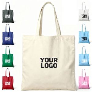 Promotional Gifts Printed <b>Small</b> Canvas Zipper Bags Light Blue Luxury Shopping Bag Custom Logo - Product Image 6