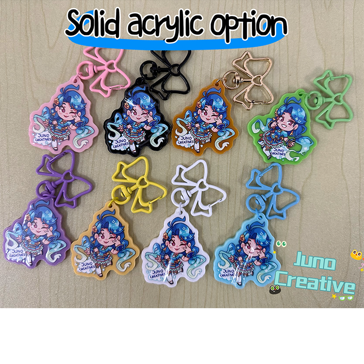 Juno Creative Colored Frosted Acrylic Charms - Custom Printed