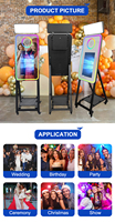 Cabina de Fotos Selfie WIVITOUCH Interactiva con Pantalla Táctil LCD de 21.5 Pulgadas, Compatible con DSLR, Impresión Instantánea, Wi-Fi, Metálica