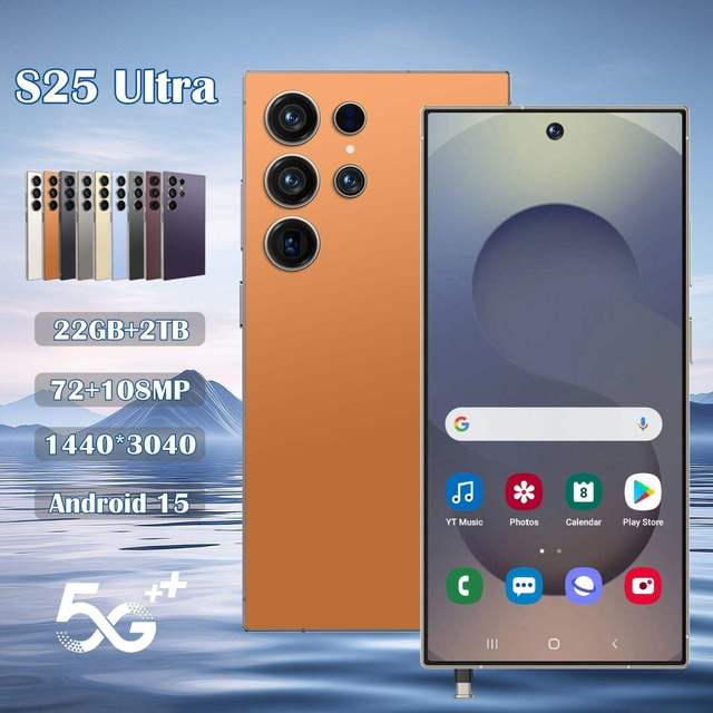 Real High Version S25Ultra 22+1TB 7.3Inch True 5G Global Smart Phone HD Screen Fast Network Big Battery Long Standby