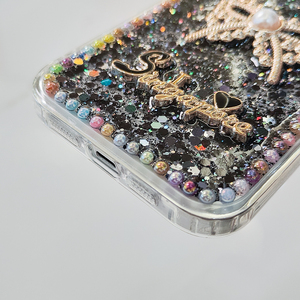 Coques de téléphone portable en TPU+PC <span class=keywords><strong>ultra</strong></span>-fines avec nœud, strass et diamants 3D scintillants pour 18 <span class=keywords><strong>Pro</strong></span> <span class=keywords><strong>Max</strong></span>/13-15/16 Plus/17 Air - Product Image 5