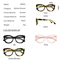 2023 à la mode Cat Eye Acétate Optique Lunettes Cadres Rétro Myopie Lunettes pour Femmes