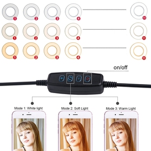 Perles de lampe réglables 48 pièces 6 pouces <span class=keywords><strong>Selfie</strong></span> Ring Light avec lampe de téléphone 360 support flexible rotatif pour l'intérieur - Product Image 6