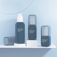 Flacon pulvérisateur à brume fine en plastique PET de luxe personnalisé de 40ml 50ml 80ml emballage rechargeable de toner cosmétique pour soins de la peau lors de voyages