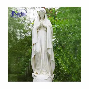 Moderna outdoor decorazione del giardino di pietra di arte chiesa scultura di marmo religioso femminile vergine maria statua NTBSP-11