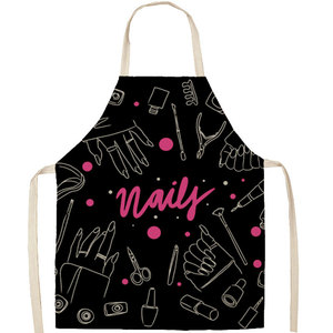 Kefei Nail Pattern không tay Tạp dề nhà bếp Stain Resistant Tạp dề cho Nail cửa hàng sử dụng nhà - Product Image 4