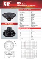 Système de sonorisation Line Array passif extérieur 15 pouces, bobine vocale 4 pouces, néodyme, 2000W, 8 ohms, coque en aluminium, construction métallique