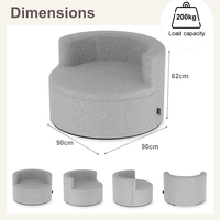 Fauteuil rond minimaliste moderne pour la maison, la chambre à coucher, les loisirs en intérieur, avec coussin moelleux, confortable et peu encombrant