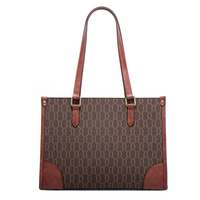 Conjunto de Bolsos de Mano para Mujer al por Mayor, Estilo Retro 3 en 1 con Estampado de Monograma, Multifuncional para el Trabajo y Uso Diario