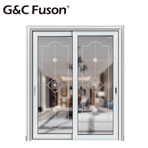 Fuson khu dân cư USA nhà dọc trượt Trắng nhôm đơn đôi treo cửa sổ Rèm từ bên trong kính đôi - Product Image 1
