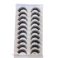10 paires de faux cils 3D en vison, longs et naturels, faits à la main, extensions de cils pour maquillage, vente en gros