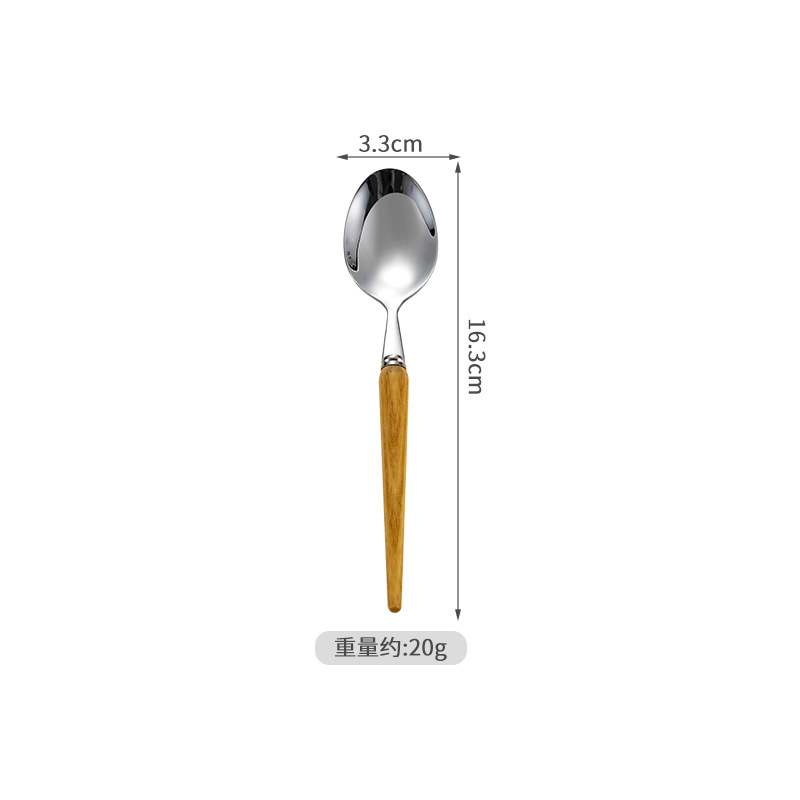 Cucharita de madera de fresno puntiaguda