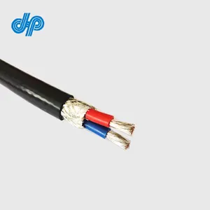 Cable de alimentación de CC de tela de vidrio de alambre de cobre Alambre de escudo 2x6mm2 2x10m2 2x16mm2 2x25mm2 resistente a los rayos UV DC Cable blindaje