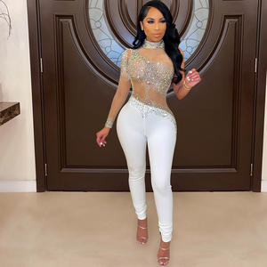 2023 mode Sexy gaze Perspective perceuse chaude femmes pantalon à manches longues léopard Mujer grande taille une pièce combinaison combishorts - Product Image 4