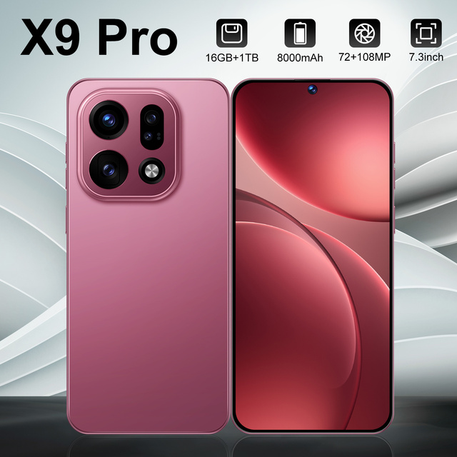 High Quality 5G Android 15 Cellphone X9 PRO Ultra 16GB+1TB Smartphone 108MP Rear Deca Core Global Version Dual SIM Mobile Phone