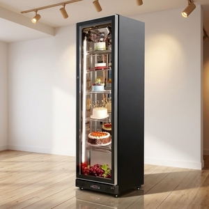 Nuelead NE-330ck Black 330L One <b>Door</b> Auto Defrost Vertical <b>Stand</b> Commercial Dessert Pastry Cake Display Chiller Cabinet - Product Image 6