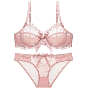 Nuove Donne Sexy Del Merletto <span class=keywords><strong>Reggiseno</strong></span> e Breve Set Sottile e Traspirante Tazza <span class=keywords><strong>Trasparente</strong></span> di Modo Spinge Verso L'alto il <span class=keywords><strong>Reggiseno</strong></span> Set - Product Image 6