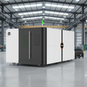 Machine de découpe laser à fibre entièrement fermée avec table d'échange, découpeuse laser CNC 6015 pour tôle métallique, couvercle de protection 6kW 12kW - Product Image 1